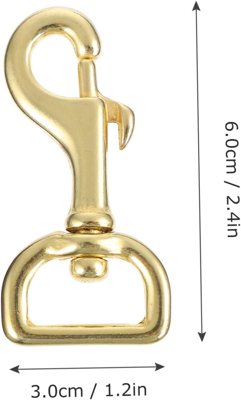Outanaya 2pcs Swivel Bolt Hooks Brass Flagpole Snap Clips Dog Collar Snap Hooks - Image 5
