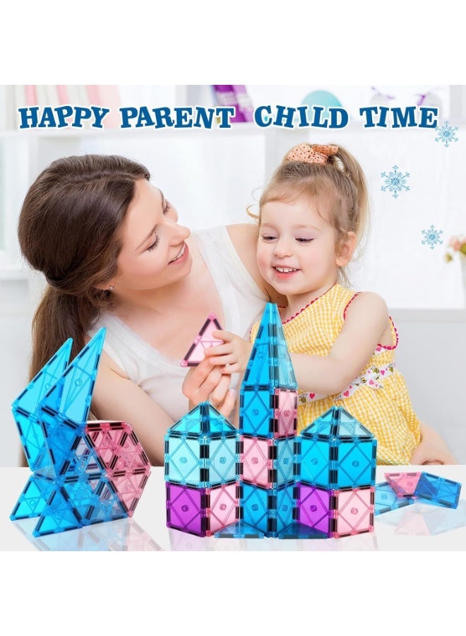 Lacoz 23 Piece Magnetic Castle Building Tiles Set for Kids Educational STEM Construction Toy Strong Magnet Blocks Creative Learning Puzzle Toy Safe ABS Plastic Building Toy for Boys and Girls - Image 3