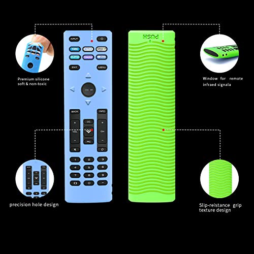 TOLUOHU [3 Pack] Case for Vizio XRT136 Remote Control, Smart TV Remote Cover With Lanyard (Shockproof/Anti-Slip/Lightweight) - Glow Skin Sleeve - Image 2