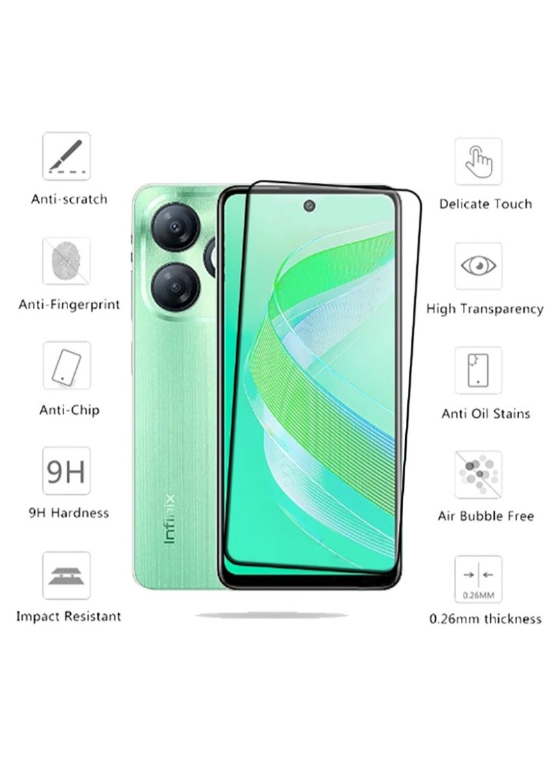 Generic - 2 Pack for  Infinix Smart 8 Screen Protector [Support Fingerprint Unlock],  High definition transparent anti-scratch, no bubbles, easy to install - Image 1