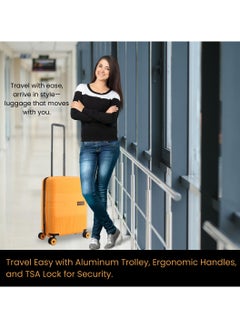 Discovery Discovery Trails Check-In Medium PP Hardside Luggage Orange, Durable Expandable Unbreakable Double Zip Lightweight Travel Bag 4 Double Wheel TSA Lock 26 Inch Suitcase Trolley Bag.  - Image 2