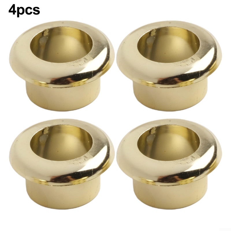 Dual Size 18mm 25mm ABS Cable Grommet Desk Hole Cover 4 Pack Gold Electroplated Finish - Image 4