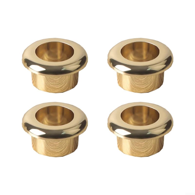 Dual Size 18mm 25mm ABS Cable Grommet Desk Hole Cover 4 Pack Gold Electroplated Finish - Image 2