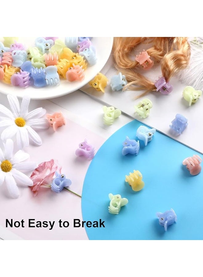 18Pcs Colorful Mini Hair Claw Clips, Small Hair Clips for Girls Women Fine Hair Plastic Multifunction Clamp Clips Hair Accessories Gifts - Image 3