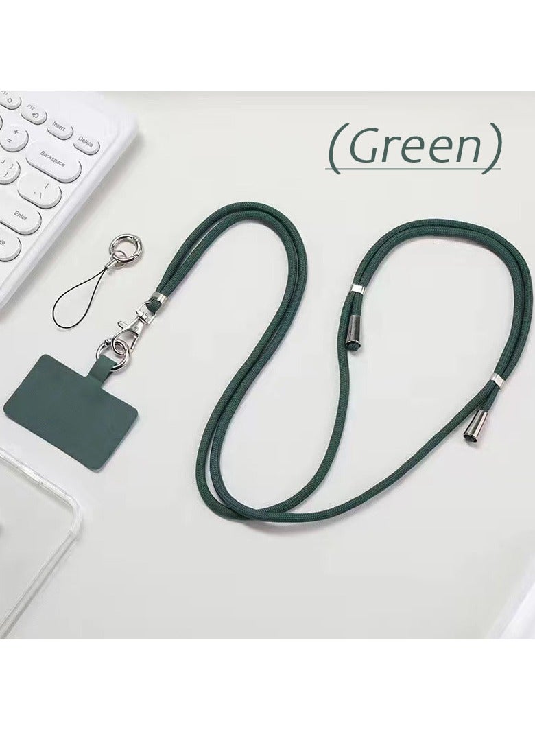 Mobile Phone Lanyard, Universal Crossbody Mobile Phone Lanyard, Multi-Function Nylon Patch Adjustable Shoulder Neck Strap, Compatible with Most Smartphones (Green)  - Image 1