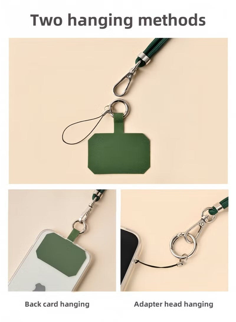Mobile Phone Lanyard, Universal Crossbody Mobile Phone Lanyard, Multi-Function Nylon Patch Adjustable Shoulder Neck Strap, Compatible with Most Smartphones (Green)  - Image 4