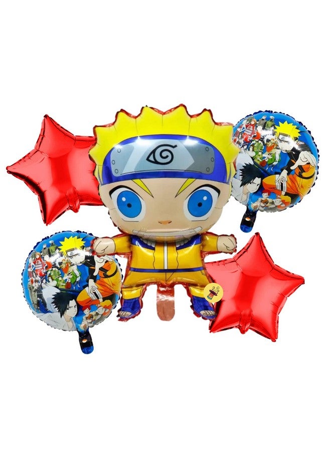 Atpata Funky Naruto Fighter Theme Kids Birthday Decoration Party Foil Balloons - Transform your child's birthday party into an Epic Ninja Theme! (Naruto 5pcs.) - Image 1