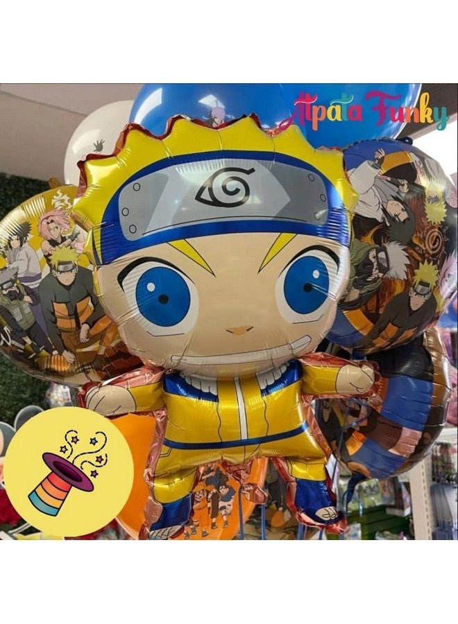 Atpata Funky Naruto Fighter Theme Kids Birthday Decoration Party Foil Balloons - Transform your child's birthday party into an Epic Ninja Theme! (Naruto 5pcs.) - Image 2