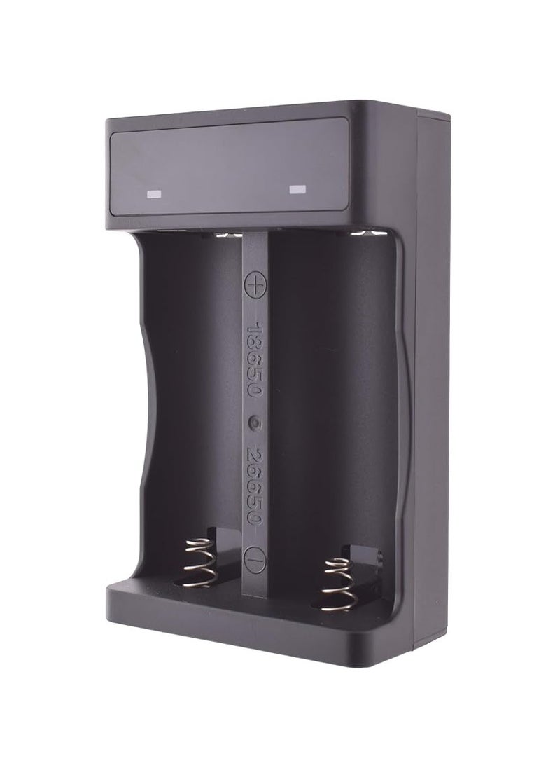 General General M7028 Li-ion Battery Dual Charger With Type-C Cable - Black  - Image 2