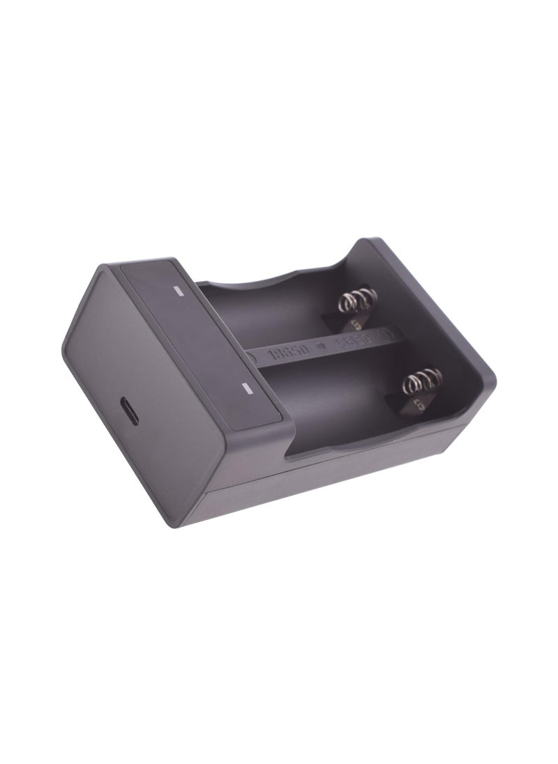 General General M7028 Li-ion Battery Dual Charger With Type-C Cable - Black  - Image 3