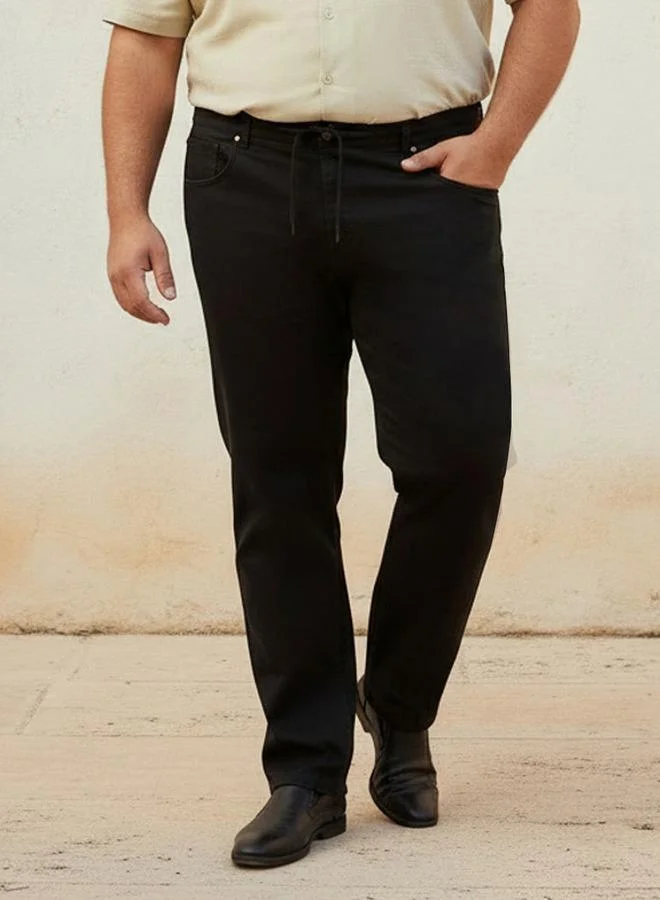 ماكسيم Men Regular Fit Flexi Waist Drawstring Detail Jeans