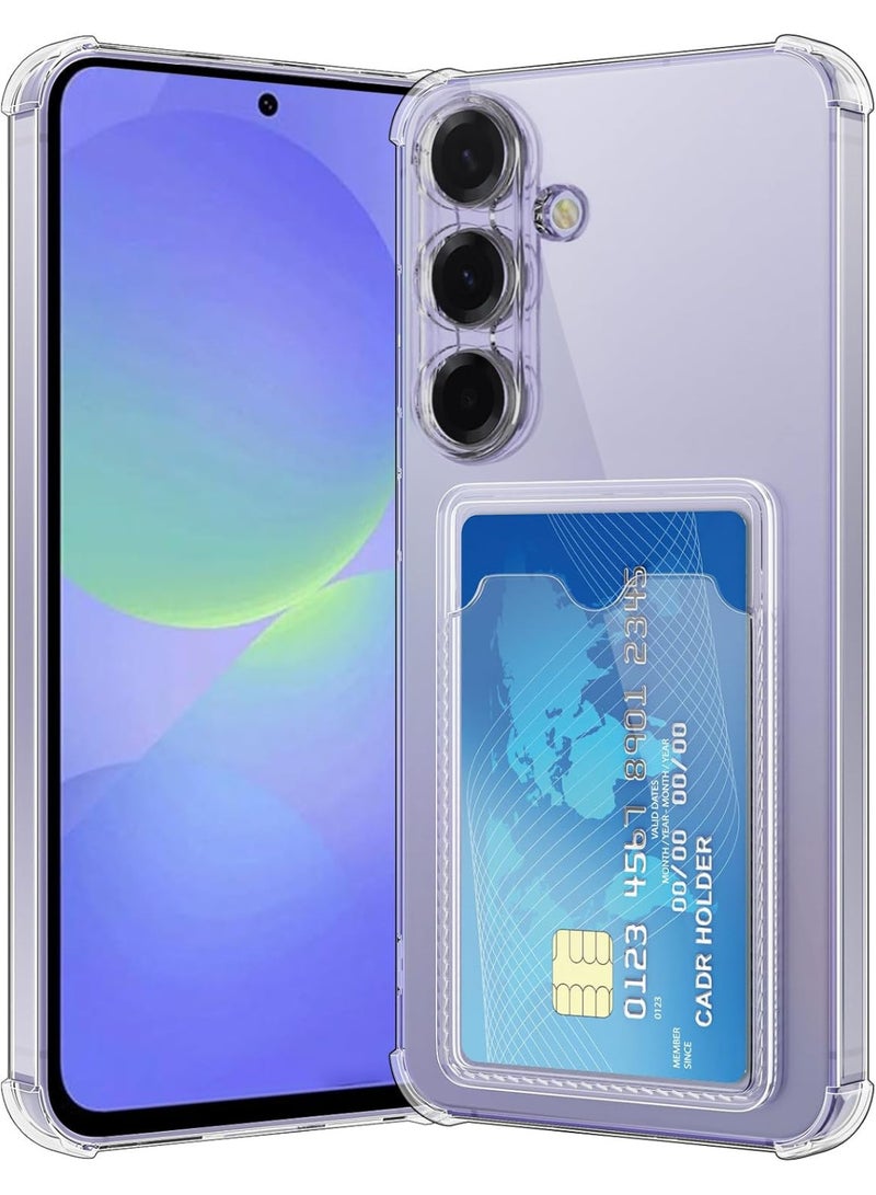 Shockproof Transparent Case with Card Wallet Compatible with Samsung Galaxy A26  - Image 1