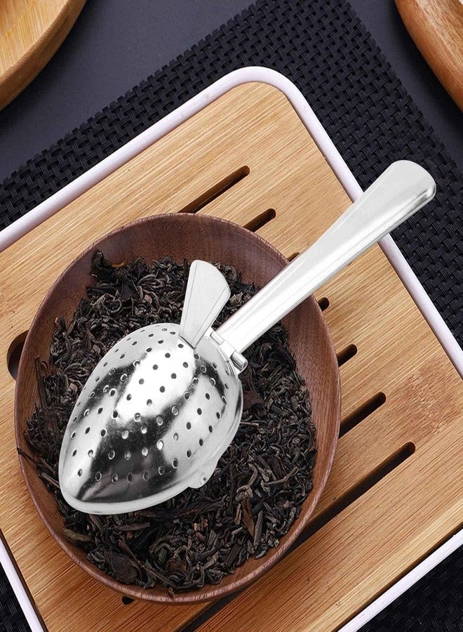 aoukoslt Silver Stainless Steel Tea Infuser Strainer Spoon Loose Leaf Filter Herbs Spice NEW!Tea Strainers and Filters, Tea Filters, About 15cm in length - Image 3