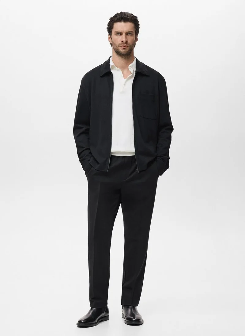 Mango Man  Zip-up sweatshirt with pocket for Men | Best Price UAE