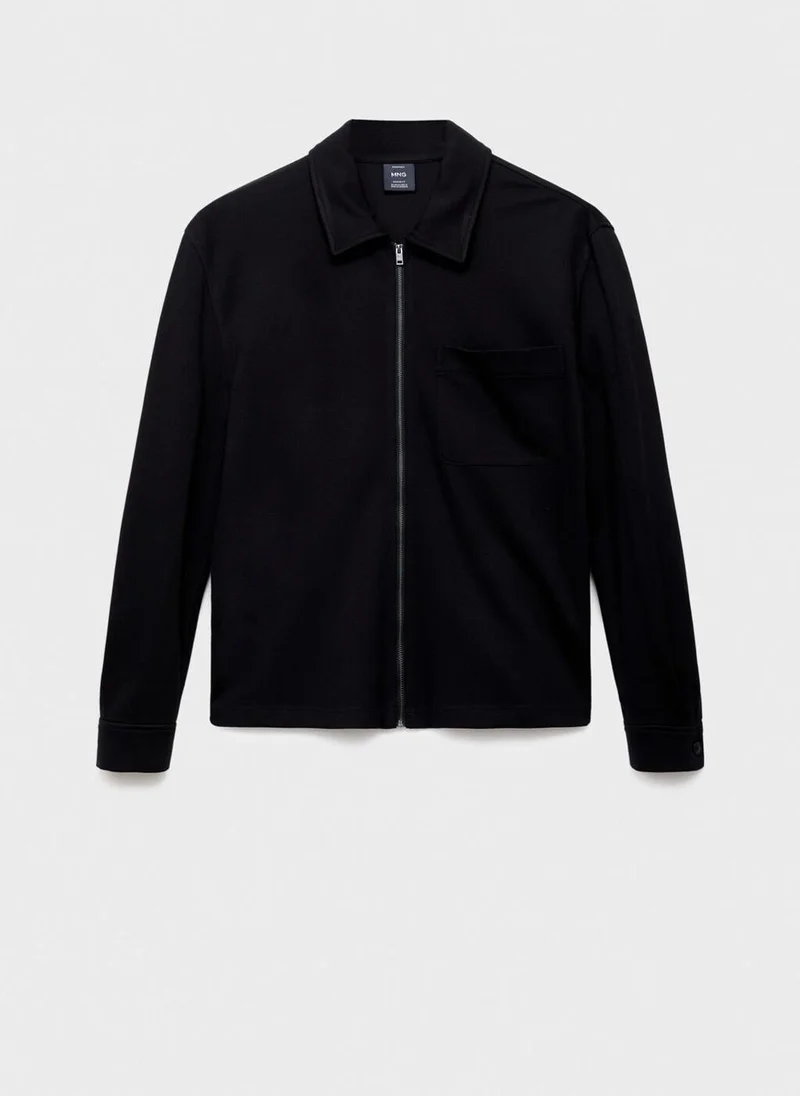 Mango Man  Zip-up sweatshirt with pocket for Men | Best Price UAE
