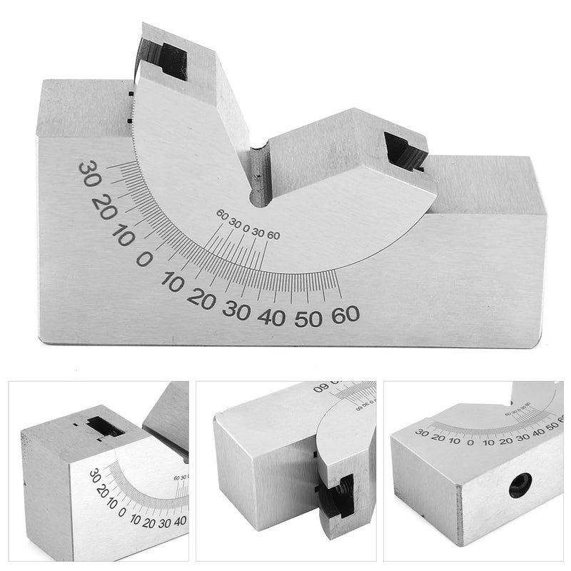 Micro 3 * 1 * 1.4inch High Precision Angle Gauge Block Angle V Block 0-60° with Wrench for Milling Lathe - Image 5
