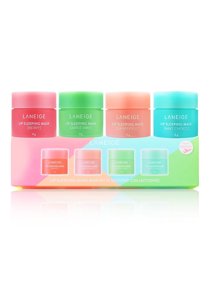 KASTWAVE Lip Sleeping Mask Set, Tinted Lip Balm, Overnight Treatment Lip Care, Moisturizing Berry Lip Mask for Chapped Cracked Dry Lips, Reduce Lip Lines for Women Girls - 4 Colors  - Image 1
