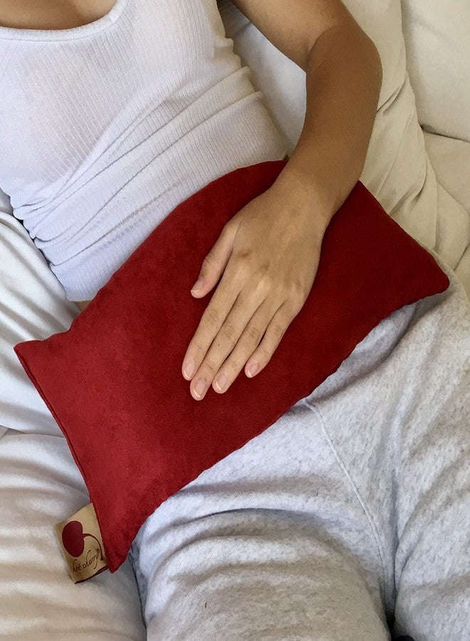 هوت تشيري وسادة عنقية/مستطيلة الشكل بنقشة الكرز الساخن (جلد سويدي أحمر فائق النعومة) - Image 1