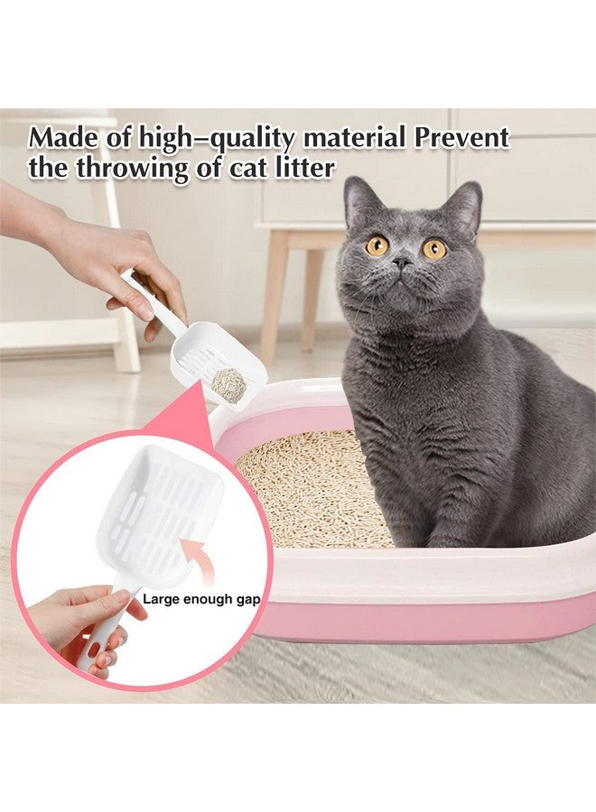 صينية صندوق قمامة القطط مع مغرفة مجانية | تصميم شبه مغلق وجودة متينة | مناسب لجميع القطط البالغة والقطط الصغيرة - ألوان متنوعة - Image 4