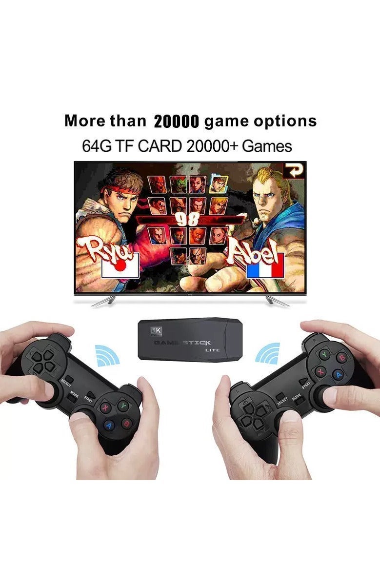 TNGames M8 Retro /Lite Dual-Player Gaming Console 2.4G Wireless Controller + 1080P HD | 20,000+ Classic Games Built-in | Supports 10 Emulators | Plug-and-Play | Family Entertainment & Nostalgia Essential - Image 3