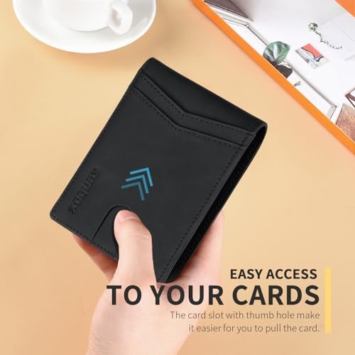 RUNBOX Wallet for Men and Women Slim Rfid Leather 2 ID Window With Gift Box - Image 4