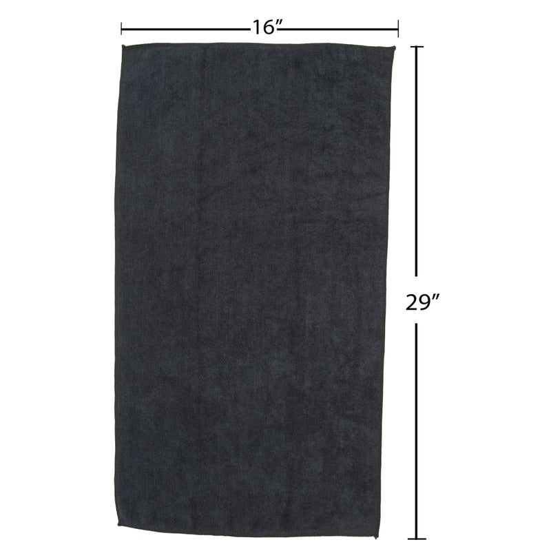 Fromm Softees Microfiber Salon Hair Towels For Hairstylists  Barbers  Spa  Gym In Black  16"" By 29""  10 Count Perfect Hair Care Towel For Drying Curly  Long  Wavy Hair - Image 4