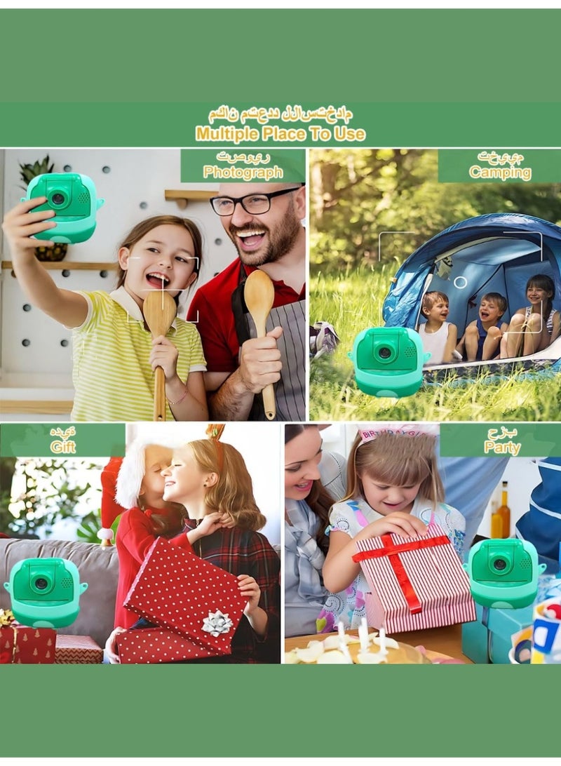 Kids Instant Print Camera, Kids Camera Gifts, 720P HD Digital With 1 Print Paper, 32GB Card Reader, Selfie Photo Video Birthday Gift for Toddler Boys Girls, Mini Rechargeable Child Digital Camera Shockproof Video Camcorder Gifts - Image 4