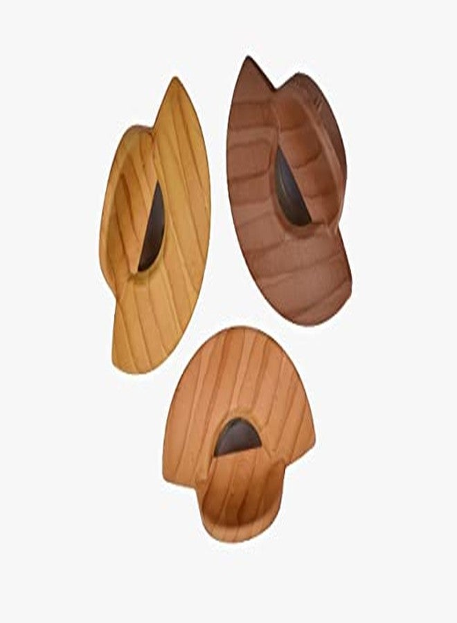 Imioxo Wooden Colour Plastic Hair Clutch/Claws/Clips for Girls and Women. (Pack of 3) (CM-51) - Image 1