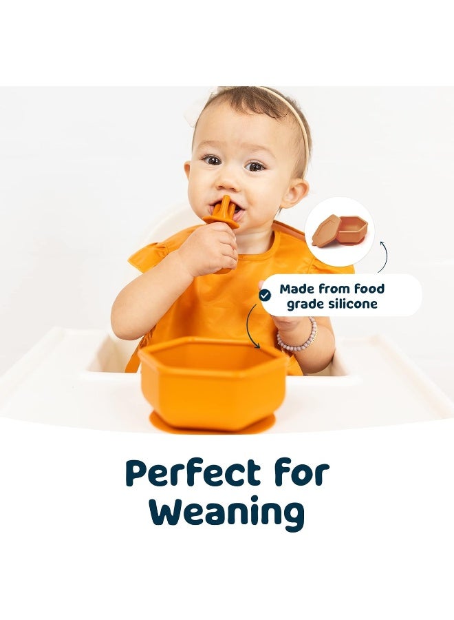 Tiny Twinkle Silicone Suction Bowl with Lid for Baby and Toddler - 100% Silicone - BPA Free - Microwave Safe - Suction Bowls for Baby, Snack Containers for Toddlers (Cinnamon) - Image 4