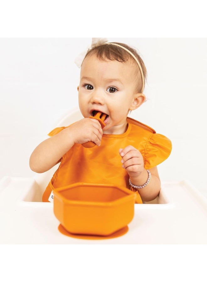 Tiny Twinkle Silicone Suction Bowl with Lid for Baby and Toddler - 100% Silicone - BPA Free - Microwave Safe - Suction Bowls for Baby, Snack Containers for Toddlers (Cinnamon) - Image 2