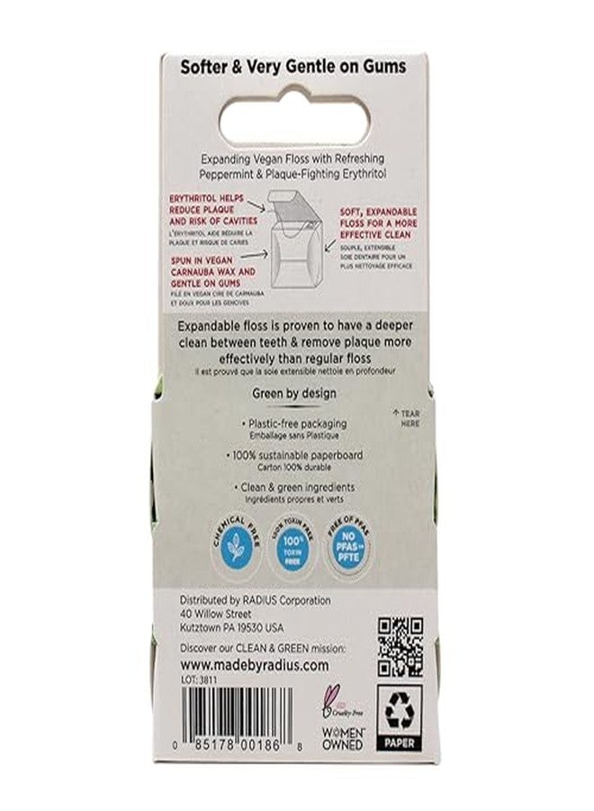 RADIUS Peppermint Dental Floss 55 Yards Vegan and Non-Toxic Oral Care Boost Total Tooth & Gum Protection Clear - Pack of 2 - Image 4