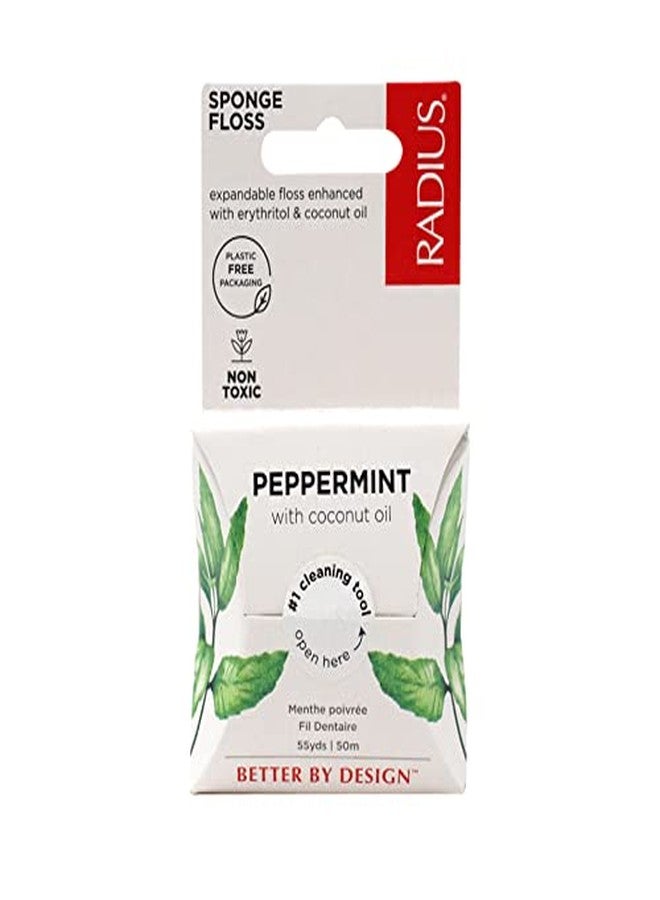 RADIUS Peppermint Dental Floss 55 Yards Vegan and Non-Toxic Oral Care Boost Total Tooth & Gum Protection Clear - Pack of 2 - Image 2