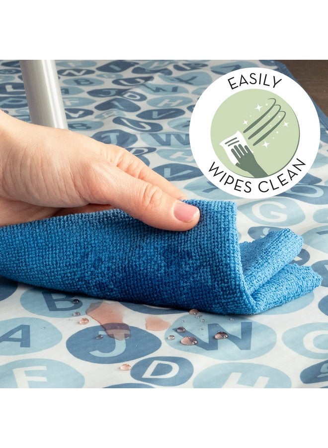 S&T INC. Baby Splat Mat For Under High Chair Water Resistant Floor Mat With Anti Skid Backing 42 Inches By 42 Inches Alphabet  - Image 3