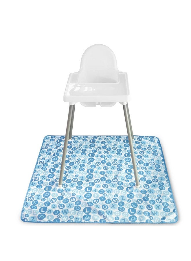 S&T INC. Baby Splat Mat For Under High Chair Water Resistant Floor Mat With Anti Skid Backing 42 Inches By 42 Inches Alphabet  - Image 1
