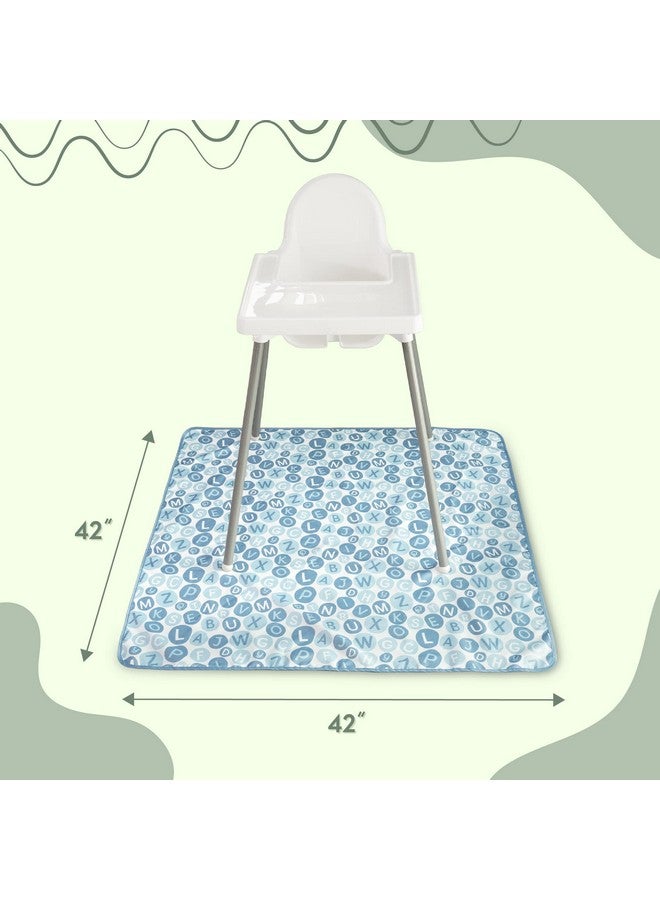 S&T INC. Baby Splat Mat For Under High Chair Water Resistant Floor Mat With Anti Skid Backing 42 Inches By 42 Inches Alphabet  - Image 5