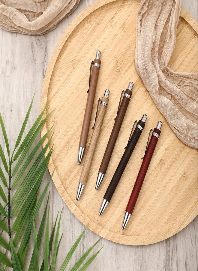 Fumete 10 Pcs Fall Bamboo Thank You Wooden Pens Blank Laser Engraving 1mm Black Ink Ballpoint Pen Writing Office School Supplies for Teacher Student Employee Coworker Christmas - Image 5