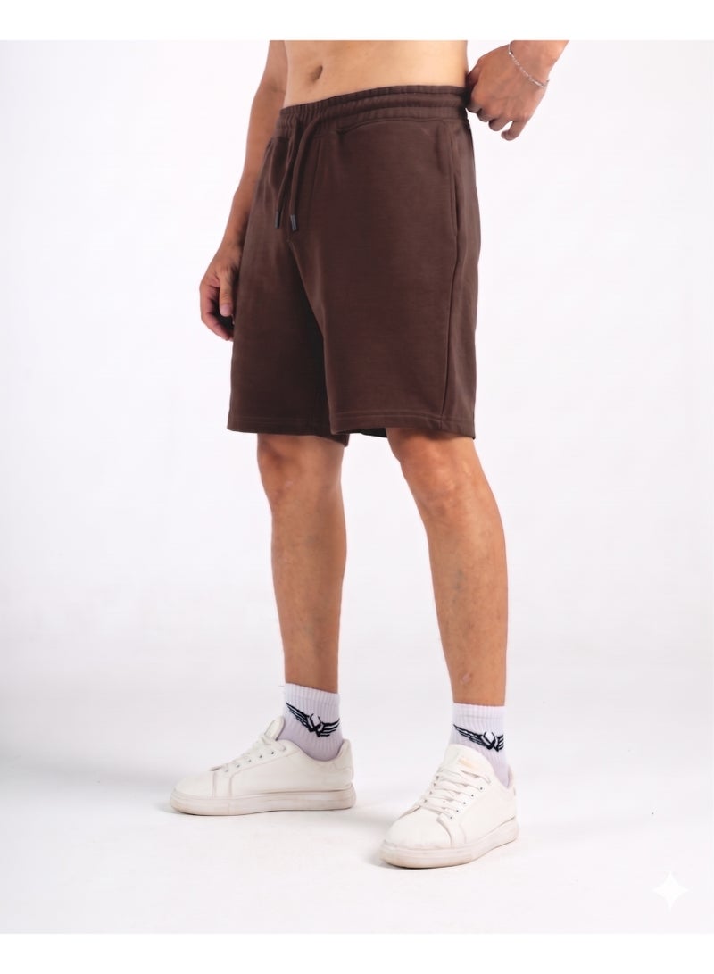 Feathers Men’s 100% Cotton Sweat Shorts with 3 Pockets – Soft, Breathable Casual Shorts for Everyday Wear - Image 1