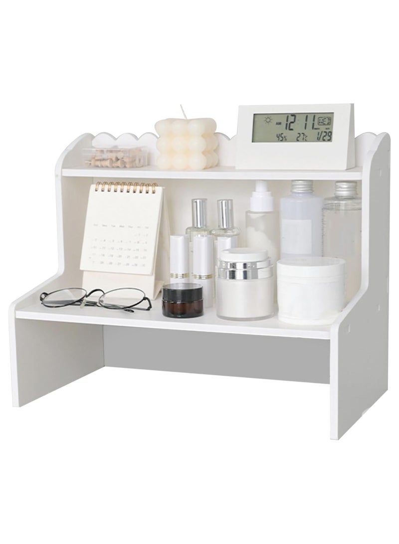 LINGWEI Wooden Desk Organizer White 34x40x26cm - Image 1