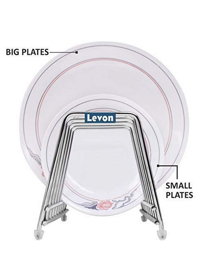 Levon Stainless Steel Plate Rack | Dish Rack | Plate Stand | Dish Stand | Lid Holder Utensil Rack for Kitchen - 12 Sections| with Anti-Rust Nano Coating - Image 2