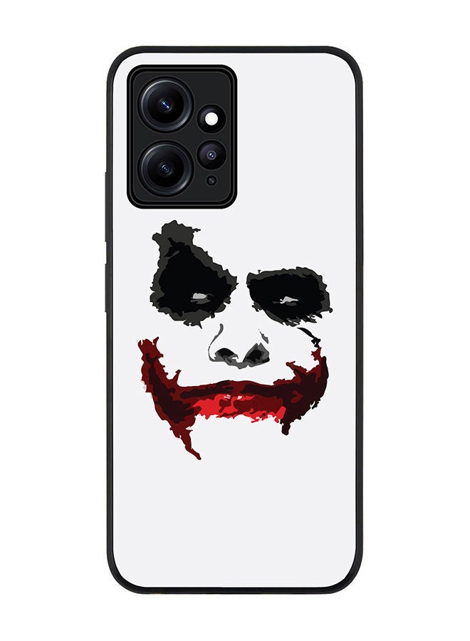 Stylizedd Rugged Black edge case for Redmi Note 12 4G, Slim fit Soft Case Flexible Rubber Edges Anti Drop TPU Gel Thin Cover -  Joker Grin - Image 1