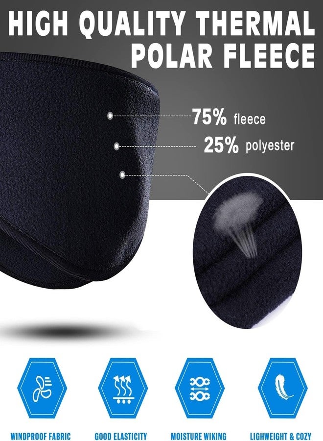 Galox عبوة من 3 قطع من أغطية الأذن الصوفية من جالوكس، أغطية أذن شتوية للرجال والنساء، مثالية للجري واليوغا والتزلج والتمارين الرياضية وركوب الدراجات في الأيام الباردة والمتجمدة - Image 3