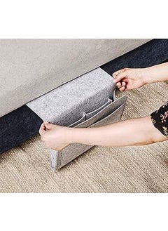 JB Export JB Export Bedside Pocket Organizer for Books Phone Chargers Tablet Magazine Phone Remotes Grey  - Image 3