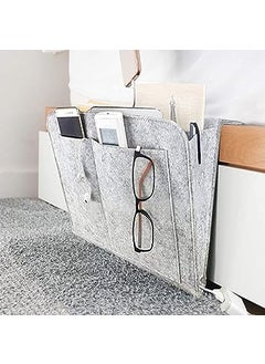 JB Export JB Export Bedside Pocket Organizer for Books Phone Chargers Tablet Magazine Phone Remotes Grey  - Image 2