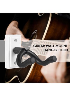 Thoraya Guitar Wall Mount Hanger Hook Guitar Wall Hook Hanger Solid Sturdy Black Metal Holder Hanger Multifunction Hanger for All Size Acoustic Electric Bass Guitars  - Image 4
