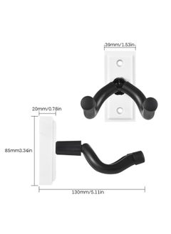 Thoraya Guitar Wall Mount Hanger Hook Guitar Wall Hook Hanger Solid Sturdy Black Metal Holder Hanger Multifunction Hanger for All Size Acoustic Electric Bass Guitars  - Image 3