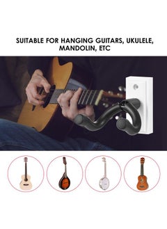 Thoraya Guitar Wall Mount Hanger Hook Guitar Wall Hook Hanger Solid Sturdy Black Metal Holder Hanger Multifunction Hanger for All Size Acoustic Electric Bass Guitars  - Image 5