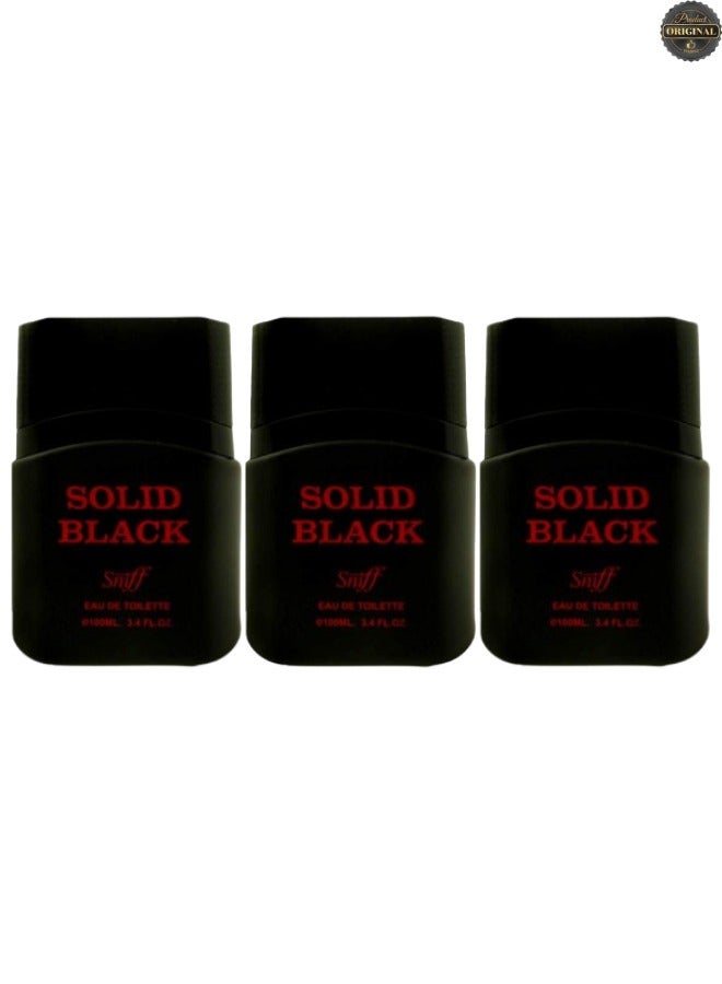 سنيف 3 قطع عطر سوليد بلاك 100مل - Image 1