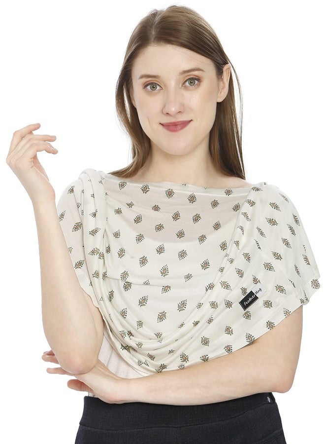 Feather Hug غطاء رضاعة فاخر من فيذر هاغ، بتصميم 360 درجة، مناسب للرضاعة الطبيعية - مئزر رضاعة للأم، غطاء رضاعة مطاطي للأم، غطاء رضاعة غير شفاف للأم. (زهور خضراء، عبوة من قطعة واحدة) - Image 5