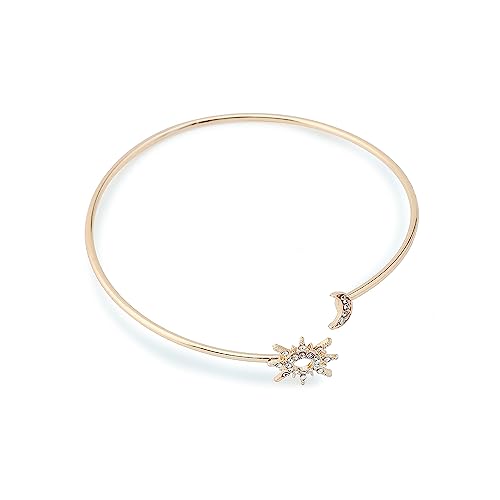 SOHI Gold Plated Star & Moon Armlet for Women & Girls | Upper Arm Cuff, Bracelet, Armband | accessories for girls |accessories for women | jewellery for girls | hand band (7383) - Image 1