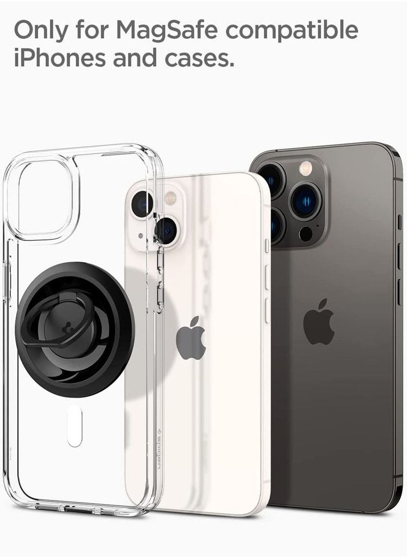 Spigen O-Mag Ring (MagFit) Magnetic Phone Holder Grip and KickStand with MagSafe for iPhone 14 Pro Max, 14 Pro, 14 Plus, 14, 13 and 12 Series - Black  - Image 2